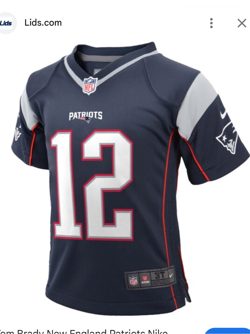 Nike Patriots #12 Brady Football Jersey